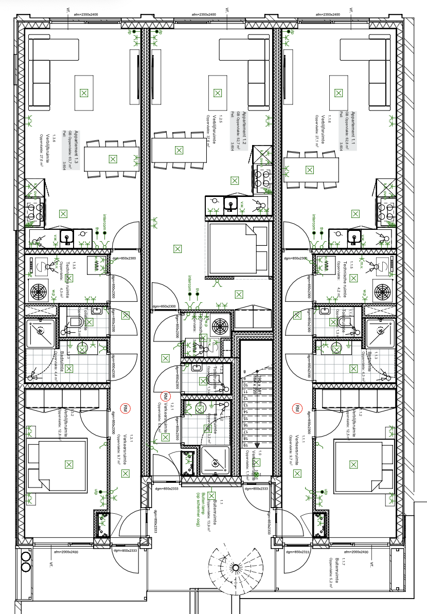 Plattegrond eerste verdieping