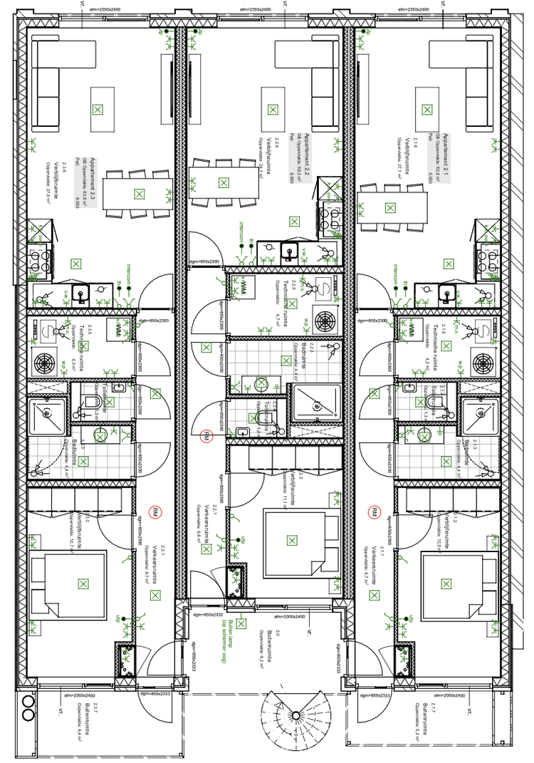 Plattegrond tweede verdieping
