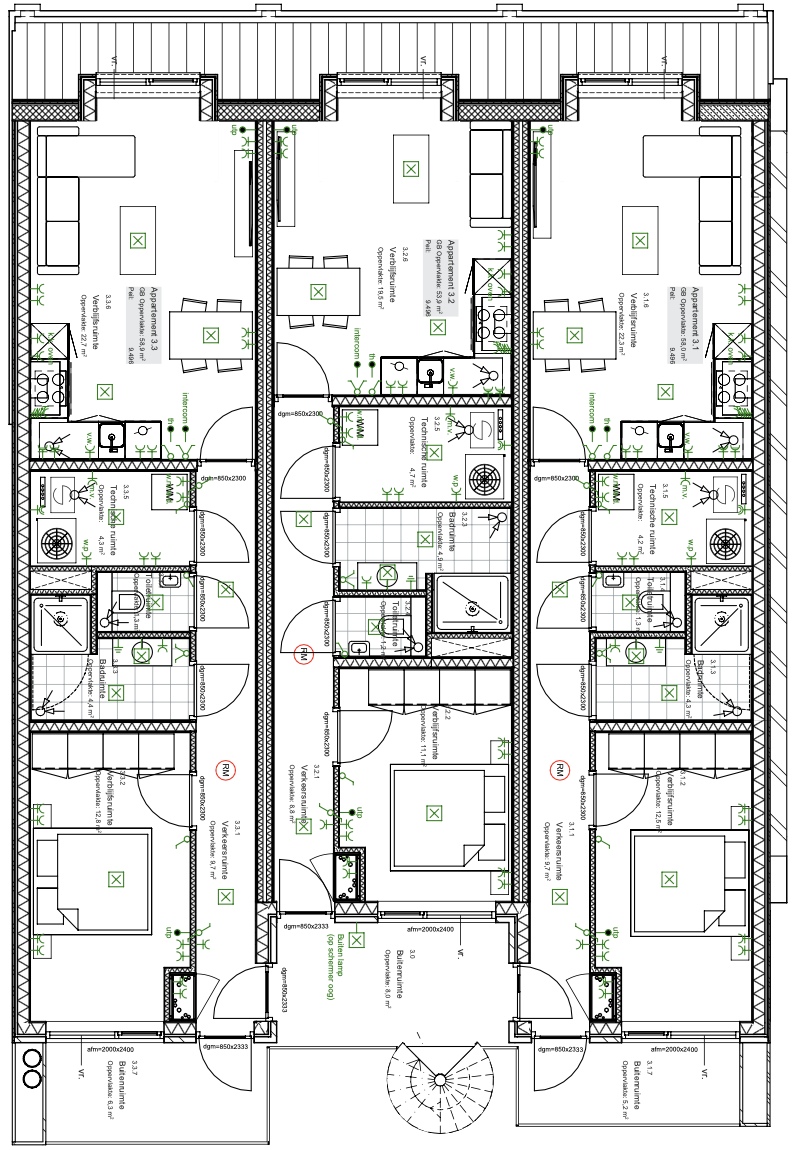 Plattegrond derde verdieping